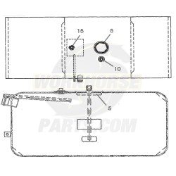 W0010465  -  Tank Asm - Gas 75 Gallon With Auxiliary Draw (Single Fill)